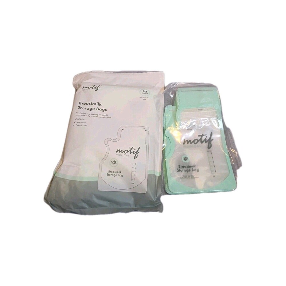Motif Medical Breast Milk Storage Bags 8oz Single Use Bags 90 count BPA-Free
